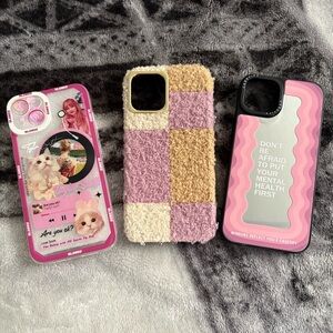 3 Pink Lover Cute iPhone 14 Cases